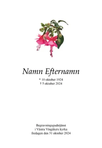 Programkort fuchsia