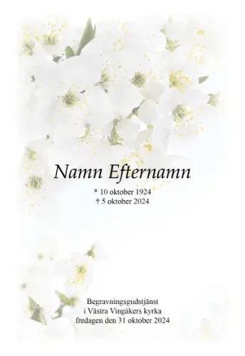 Programkort jasmin